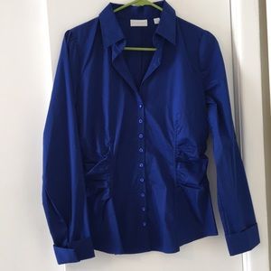 Royal blue button down